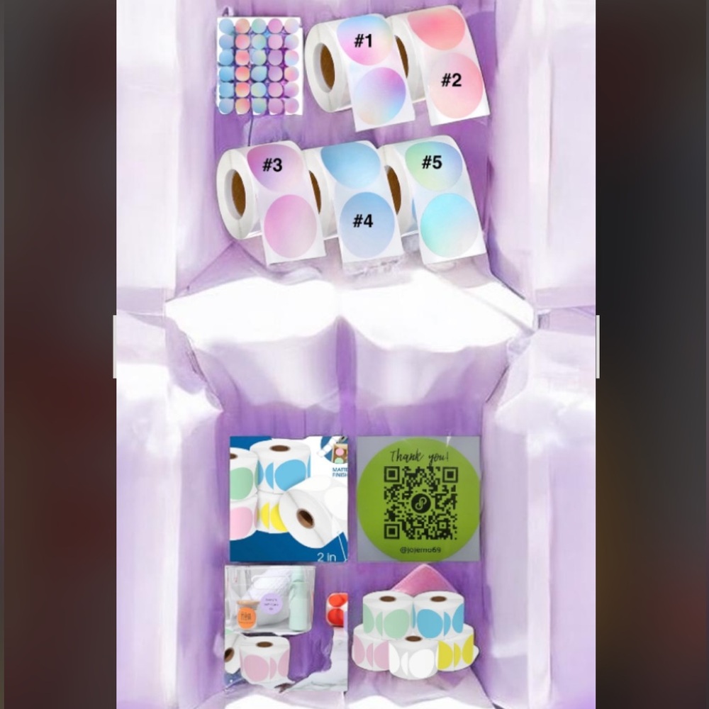 Custom-made 100 QR Stickers w your PoshMark closet QR. Free Keychain Included!!! - Picture 2 of 3